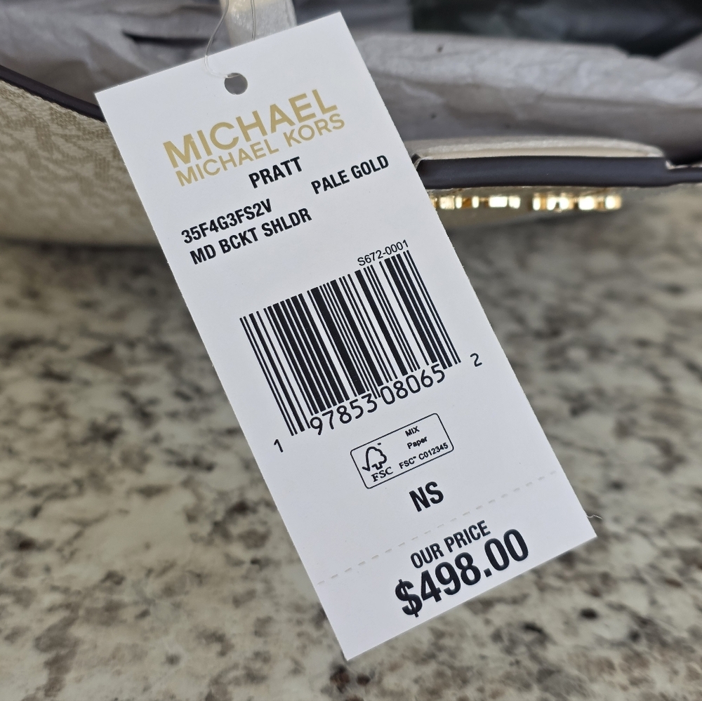 Michael Kors Pratt Medium Logo Center Stripe Shoulder Bag - Picture 4 of 5